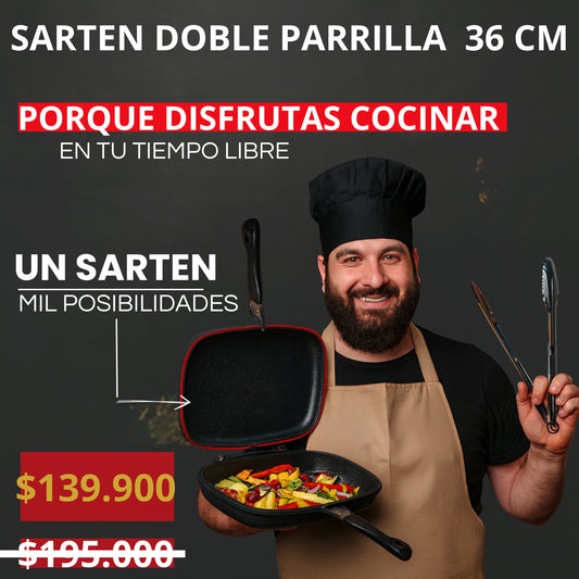 SARTEN DOBLE PARRILLA 36 CM® - FriendStory
